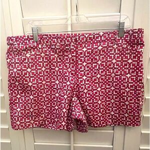 LAUNDRY by SHELLI SEGAL, PINK AND WHITE PRINT WOMEN’S SHORTS.